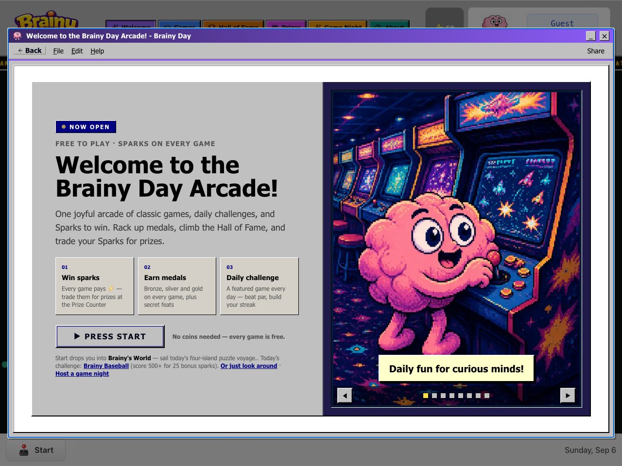 Brainy Day Arcade